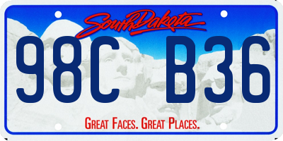 SD license plate 98CB36