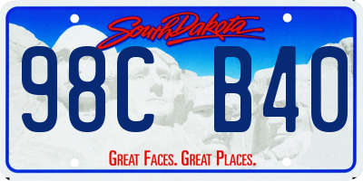 SD license plate 98CB40