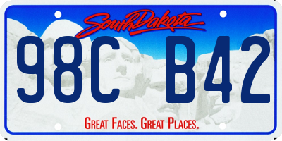 SD license plate 98CB42