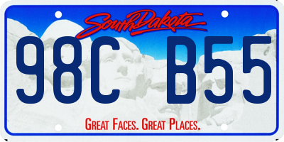SD license plate 98CB55