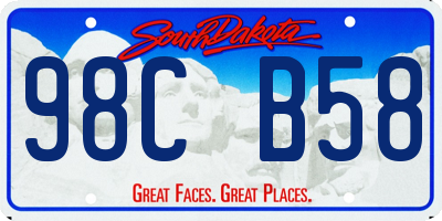 SD license plate 98CB58