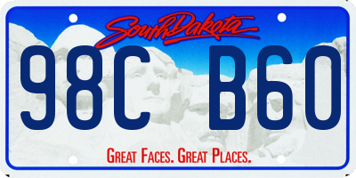 SD license plate 98CB60