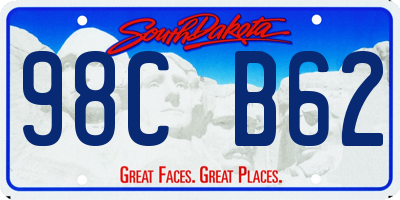 SD license plate 98CB62