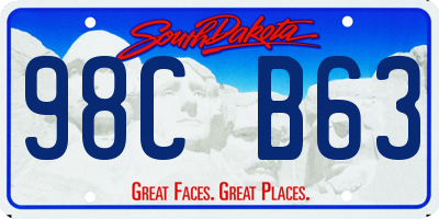 SD license plate 98CB63
