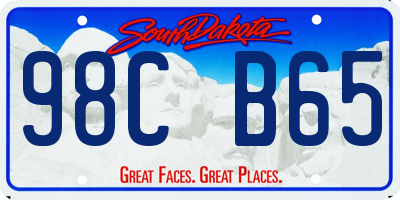 SD license plate 98CB65