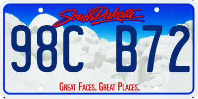 SD license plate 98CB72
