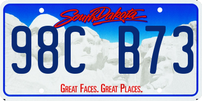 SD license plate 98CB73