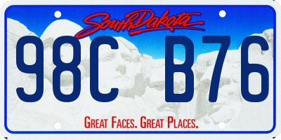 SD license plate 98CB76