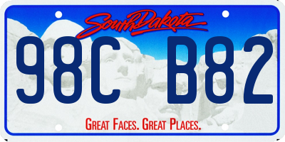 SD license plate 98CB82