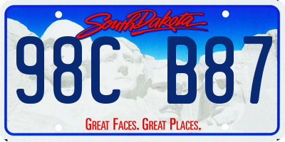 SD license plate 98CB87
