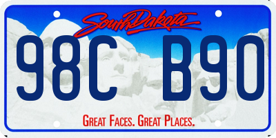 SD license plate 98CB90