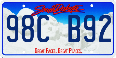SD license plate 98CB92
