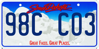 SD license plate 98CC03