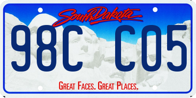 SD license plate 98CC05