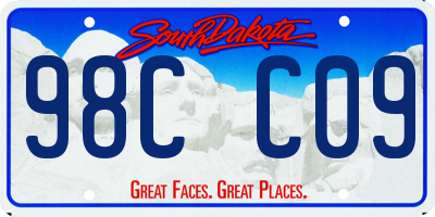 SD license plate 98CC09