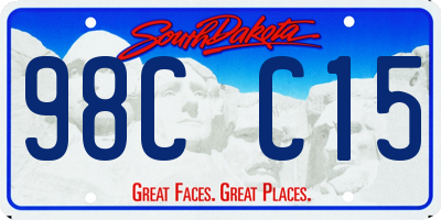 SD license plate 98CC15
