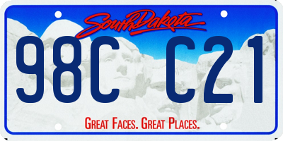 SD license plate 98CC21