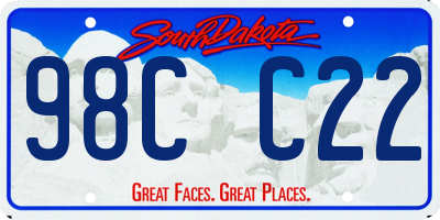 SD license plate 98CC22