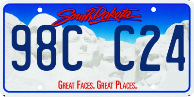 SD license plate 98CC24