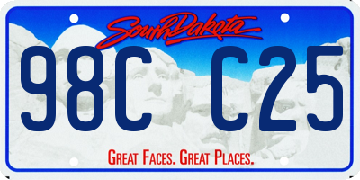 SD license plate 98CC25