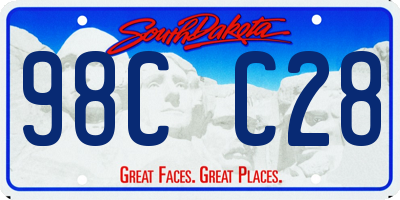 SD license plate 98CC28