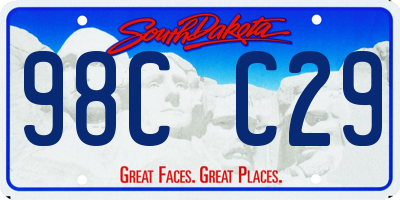 SD license plate 98CC29