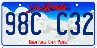 SD license plate 98CC32