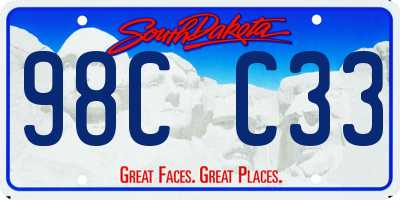 SD license plate 98CC33