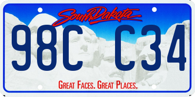 SD license plate 98CC34