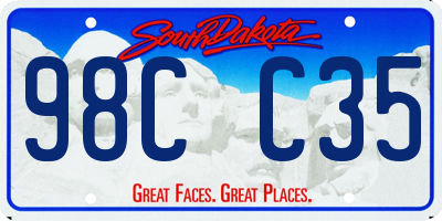 SD license plate 98CC35