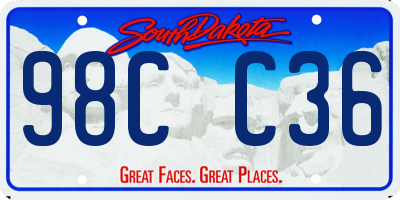 SD license plate 98CC36