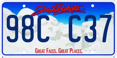 SD license plate 98CC37