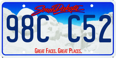SD license plate 98CC52