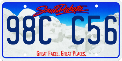 SD license plate 98CC56