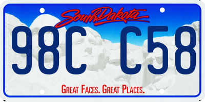 SD license plate 98CC58