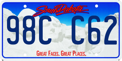 SD license plate 98CC62