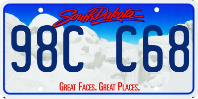 SD license plate 98CC68