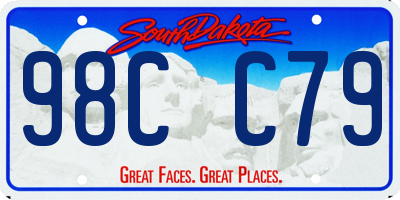 SD license plate 98CC79