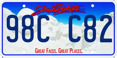 SD license plate 98CC82