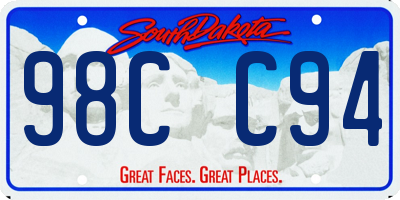 SD license plate 98CC94