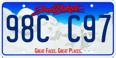 SD license plate 98CC97