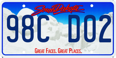 SD license plate 98CD02