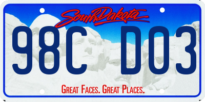 SD license plate 98CD03