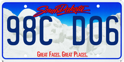 SD license plate 98CD06