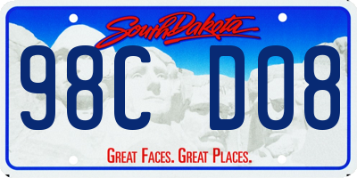 SD license plate 98CD08