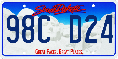 SD license plate 98CD24