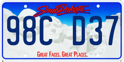 SD license plate 98CD37