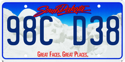 SD license plate 98CD38