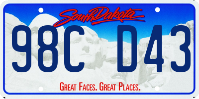 SD license plate 98CD43