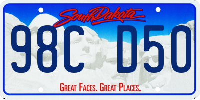 SD license plate 98CD50